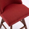 26" Upholstered Swivel Bar Stools Set of 2, Fabric Counter Height Chairs with Curved Back for Kitchen Island or Home Bar -3irtyhousy - 3 of 4