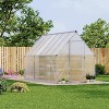 6 ft x11 ft Polycarbonate Aluminum Outdoor Greenhouse for Outdoors, Garden, Aluminum Large Walk-In Greenhouses - 2 of 4