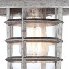 John Timberland Marlowe 13 1/4" High Farmhouse Rustic Hooded Cage Outdoor Wall Light Fixture Mount Porch House Set of 2 Galvanized Clear Glass Shade - 3 of 4