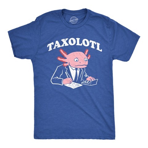 Мужские футболки Crazy Dog T-Shirts, Inc. Mens Funny T Shirts Taxolotl Sarcastic Novelty Animal Graphic Tee for Men - Crazy Dog Men's T Shirt for Animal Lovers Royal XXL