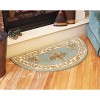 44" Long Minuteman International Jardin Half Round Hearth Rug Wintergreen - ACHLA Designs: Heat-Resistant Wool, Indoor Tufted Mat - 2 of 3