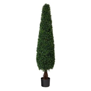 Nearly Natural 5-ft Boxwood Topiary Artificial Tree UV Resistant (Indoor/Outdoor) - 1 of 4