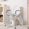 coucheta Raised Toilet Seat with Handles, Potty Chair for Seniors, 350Lbs Padded Commode Chair Elevated Toilet Seat with Adjustable Height and Arms - 4 of 4