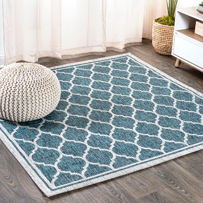 Alverez Moroccan Flatweave Blue Indoor / Outdoor Area Rug Mistana Rug Size: Rectangle 6'5 x 9