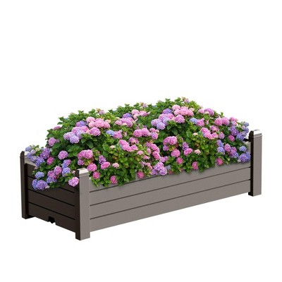 Lirago,17.72"D*43.31"W*12.6"H,Self-Watering Raised Garden Bed - Large Capacity Planter with Built-in Water Reservoir