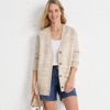 Lands' End Women's Drifter Button Front Jacquard Pattern Cardigan Sweater - 4 of 4