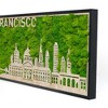 Gulches San Francisco Moss City Silhouette Metal Wall Art - Iconic Landmarks in Greenery - 4 of 4