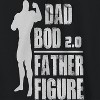 Rerun Island Men's Dad Bod 2 Long Sleeve Graphic Cotton Sweatshirt Hoodie - Black M - 2 of 3