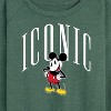 Women's - Disney - Iconic Mickey Lightweight French Terry Wide Neck Long Sleeve Graphic Shirt - 2 of 4