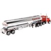 Kenworth T880 SBFA Tandem Day Cab Truck w/Pusher Axle & Tanker Trailer Red & Chrome Ltd Ed 1/50 Diecast Model by Diecast Masters - 4 of 4