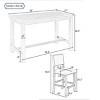 5-Piece Rectangular Counter Height Dining Set with 4 Beige Upholstered Chairs, Compact Dining Furniture for Small Spaces–The Pop Home - 4 of 4