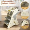 Lirago 3 in 1 Kids Adjustable Height High Chair with 5-Point Safety Harness Removable Tray and Adjustable Footrest for Toddler Dining Learning Gray - 3 of 4