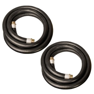 Apache 98108490 1 Inch Diameter 15 Foot Length 60 PSI Farm Fuel Gasoline Oil Diesel Tractor Transfer Hose, Black (2 Pack) - 1 of 2