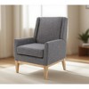 KTMBDW Mid-Century Accent Chair, Modern Upholstered Armchair  with Wood Leg, Comfy Single Reading Accent Chairs for Living Room Bedroom - 3 of 4
