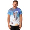 Space Kitty Mens' Catstronaut Space Shuttle Blast Off Sublimated  T-Shirt Adult - 3 of 4