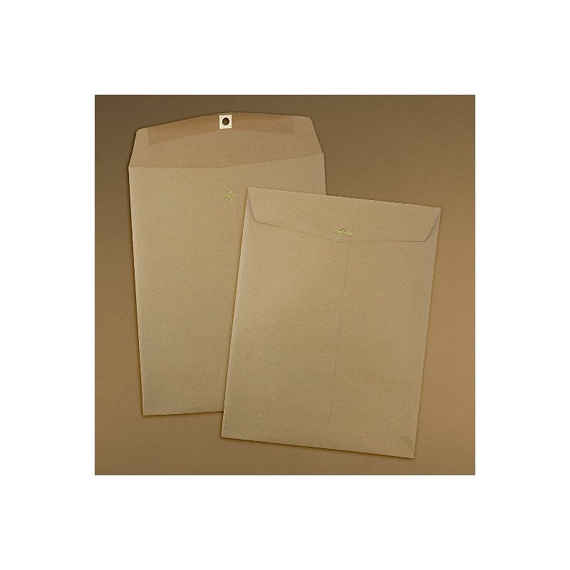 JAM Paper 10 x 13 Open End Catalog Envelopes with Clasp Closure Brown Kraft Paper Bag 25/Pack, 4 of 5