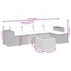 vidaXL Patio Sofa Set with Cushions Outdoor Furniture 6 Piece Poly Rattan - Black and Cream without Storage - 4 of 4