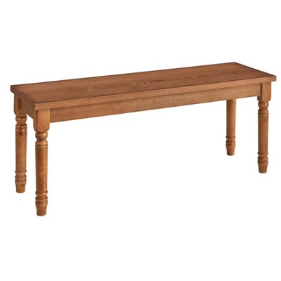 Buylateral 47.25" Burntwood Wide Dining Bench Light