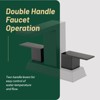 Cobbe Two-Handle 4-Inch Bathroom Sink Centerset Faucet with Waterfall Spout, Pop-Up Drain and Supply Hoses Matte Black - 4 of 4