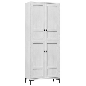Tall Storage Cabinet, Kitchen Pantry Cabinet 5 Tier Bathroom Cabinet with 4 Doors Adjustable Shelves for Kitchen, Dining Room, Bathroom - 1 of 4