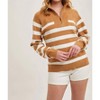 Women's Striped Half Zipped Knit Sweater - BluIvy - 2 of 4