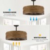 Parrot Uncle 24" Black Modern Bladeless Ceiling Fans with Lights and Remote Cage Ceiling Fans - 4 of 4