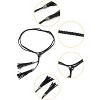 Allegra K Women WP75 Tassels Beaded Braided Skinny PU Waist Belt 1 Pc - 2 of 4