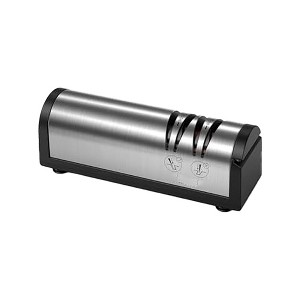 Aoibox Professional 2-Stage Electric Knife Sharpener with Scissors Sharpener & Dust Collection Box for Quick Sharpening & Polishing, Stainless Steel - 1 of 4