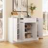 Famapy White 2-Doors Entryway Shoe Cabinet With Storage Drawer - image 4 of 4