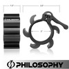Philosophy Gym Locking Aluminum Barbell Collars, Anti-Slip 2" Olympic Weight Clamps - Quick Release Collar Clips Pair - 2 of 4