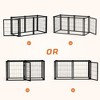 APRILSOUL 47.2" /63" Dog Crate Kennel, for Small/Medium Dogs & Puppies, Playpen with Top, Indoor Pet Cage, Black - 3 of 4