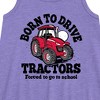 Girls' - Instant Message - Born To Drive Tractors School Graphic Sleeveless Aline Dress - 2 of 4