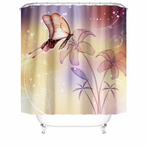 Fantasy Butterfly Shower Curtains for Bathroom Waterproof Fabric Bath Curtain Durable Soft Stylish Bathroom Decor 72x72 Inch - 1 of 1