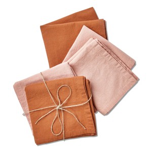 tagltd Crinkle Floursack Napkin, Set of 4 Burnt Sienna - 1 of 2