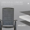 YUHAO 2PCS Adjustable High Backrest Double-Layered Textilene Fabric,Folding Patio Chairs for Camping Porch,Dark Brown - 3 of 4