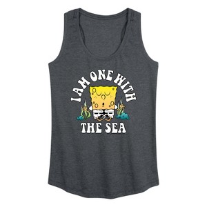 Women's - SpongeBob SquarePants - I'am One With The Sea Graphic Racerback Tank - 1 of 4