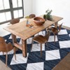 2 x 6 ft Polyester Black Rectangular Hallway Bathroom Entryway Kitchen Office Foldable Grid Modern Washable Area Rug - 4 of 4