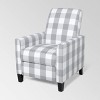 Foxhill Contemporary Press-Back Recliner Gray Checkerboard - Christopher Knight Home - 2 of 4