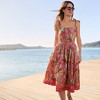Lands' End Women's Textured Tie Shoulder Midi Dress - 4 of 4