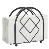 Vertical Napkin Holder for Dining Table D¨¦cor, Freestanding Metal Paper Holder for Kitchen Countertop, Restaurant, Black - 2 of 4