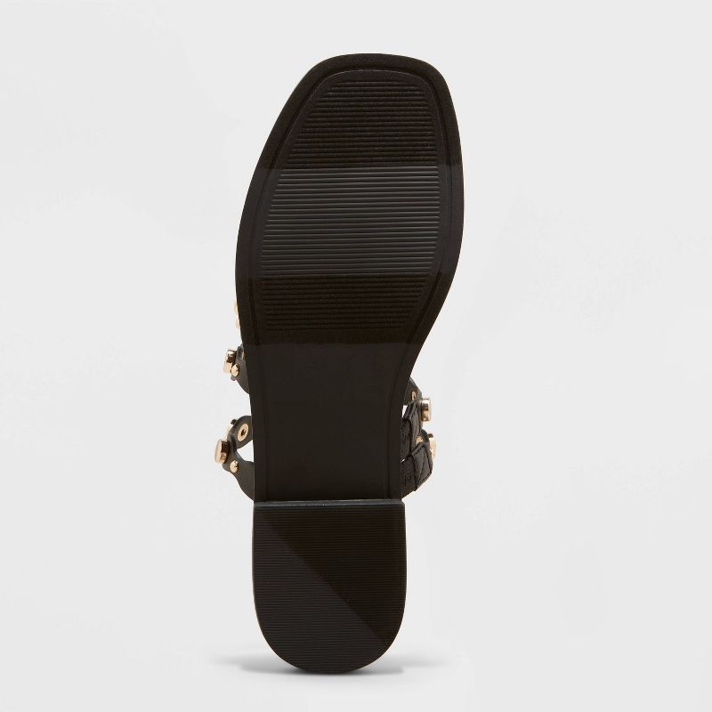 Women&#39;s Sharon Stud Slide Sandals - A New Day&#8482; Black, 5 of 6