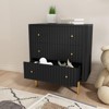 Hotraffy Modern 3 Drawer Dresser for Bedroom - Wood Storage Cabinet with Fluted Texture, Spacious Chest of Drawers Organizer for Closet,Hallway. - 3 of 3