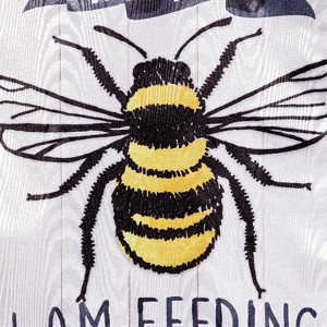 Feed the Bees Moire Garden Flag - 1 of 2