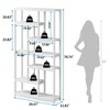 Resenkos Bookshelf, Bookcase Standing Shelf Unts,79" Tall Bookshelf, 7-Tier Bookcase Open Display Shelves,Black - 2 of 4