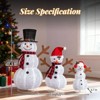Karl Home  3pcs Pop-up Lighted Snowman Family Chirstmas Decoration - 3 of 4
