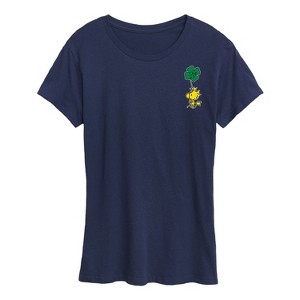 Women's - Peanuts - Woodstock Clover Short Sleeve Graphic T-Shirt - 1 of 4