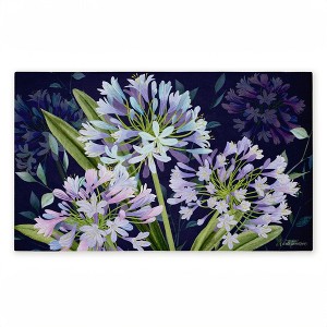 Stupell Industries Midnight Garden Flowers Printed Outdoor Door Mat, design by Nicole Tamarin, 18"x30" - 1 of 4