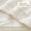 Snuggle Sac Faux Fur Checkered Throw Blanket, Fluffy Feather Yarn Blend Bedding Blankets for Couch or Bed - 4 of 4