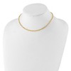 Chisel Stainless Steel Yellow IP-plated Elongated Open Link Paperclip 15" Necklace with 2" Ext. - 3 of 4