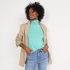 Lands' End Women's Lightweight Jersey Skimming Long Sleeve Turtleneck - 4 of 4